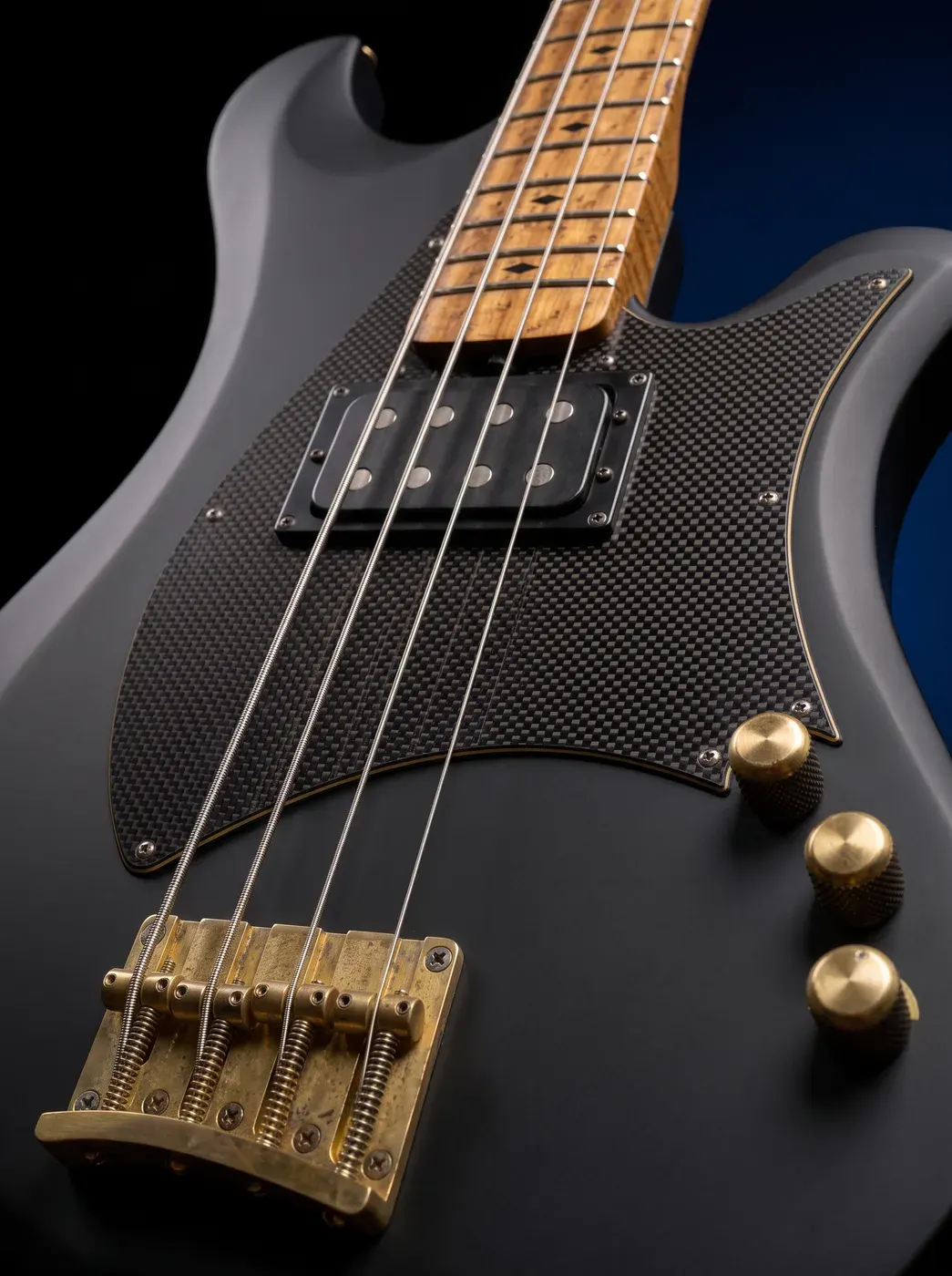 Tim Lefebvre's Marleo Officina Bass in Velvet Nero, by Bacci Guitars