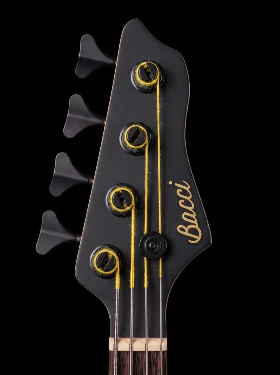 Tim Lefebvre's Marleo Officina Bass in Velvet Nero, by Bacci Guitars