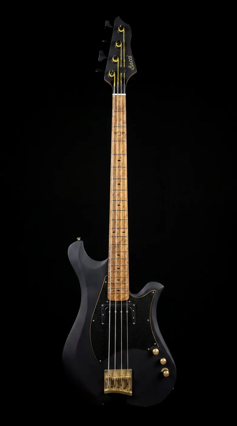 Tim Lefebvre's Marleo Officina Bass in Velvet Nero, by Bacci Guitars
