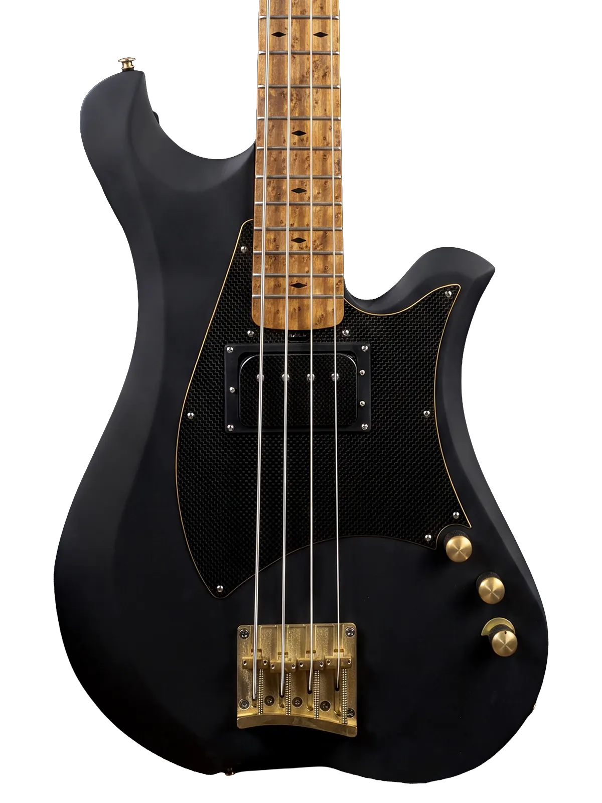 Tim Lefebvre's black Marleo Officina Bass by Bacci Guitars